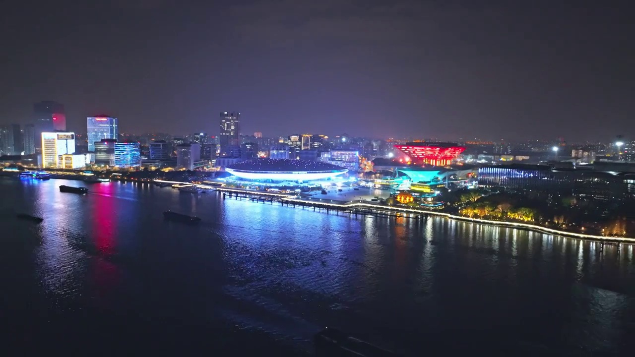 上海世博会馆航拍视频素材