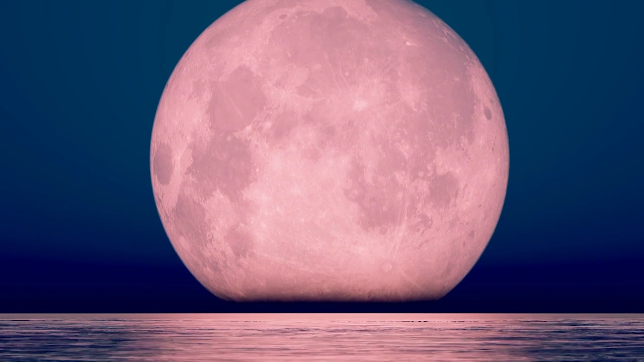 海平面月亮缓慢升起（合集）视频下载