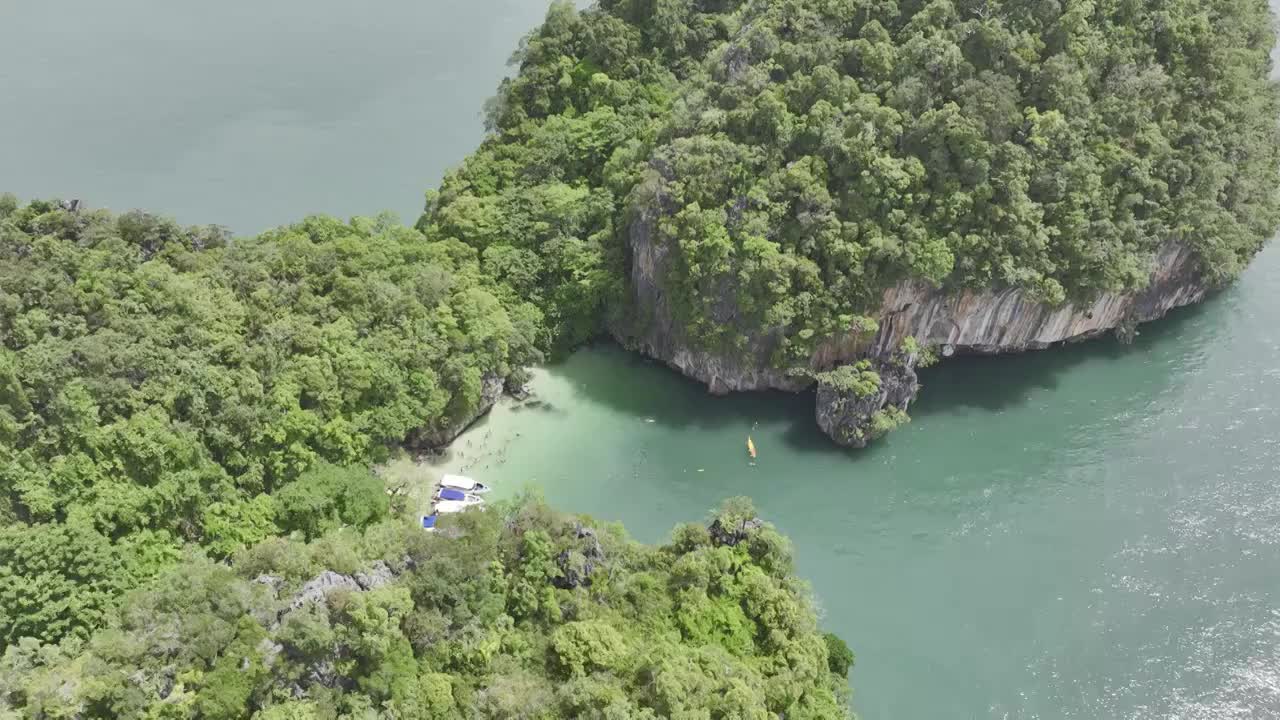 HDR泰国甲米天堂Koh Lading海岛自然风光航拍视频下载