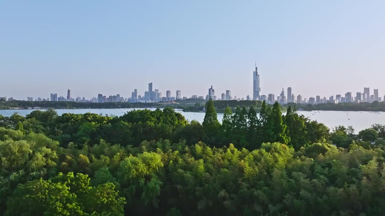 生态环境优美的南京玄武湖视频下载