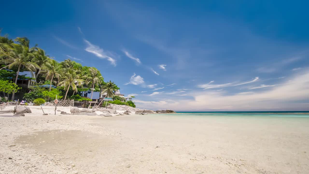 泰国南园岛Koh Nangyuan热带海岛延时自然风光视频下载