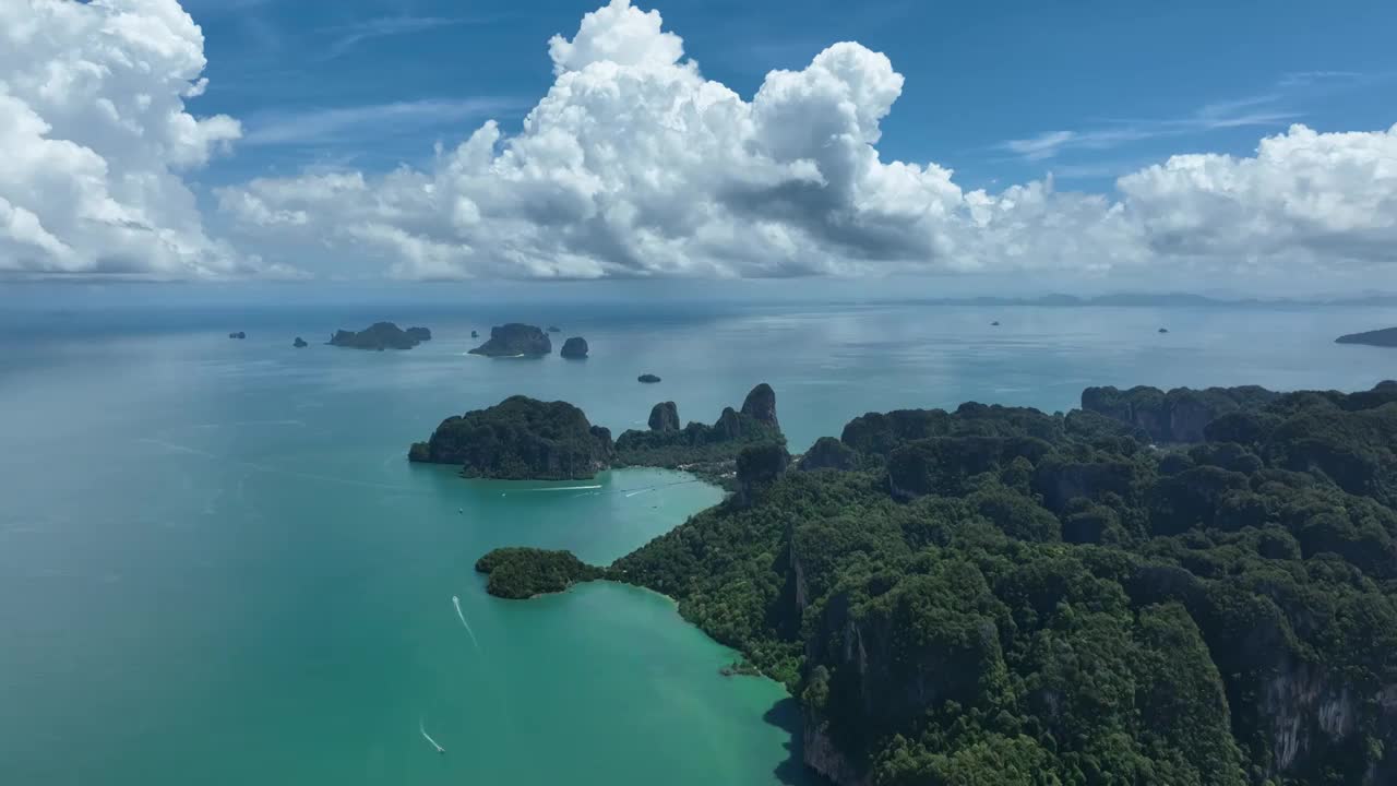 原创 泰国甲米莱雷海滩海岸自然风光视频下载