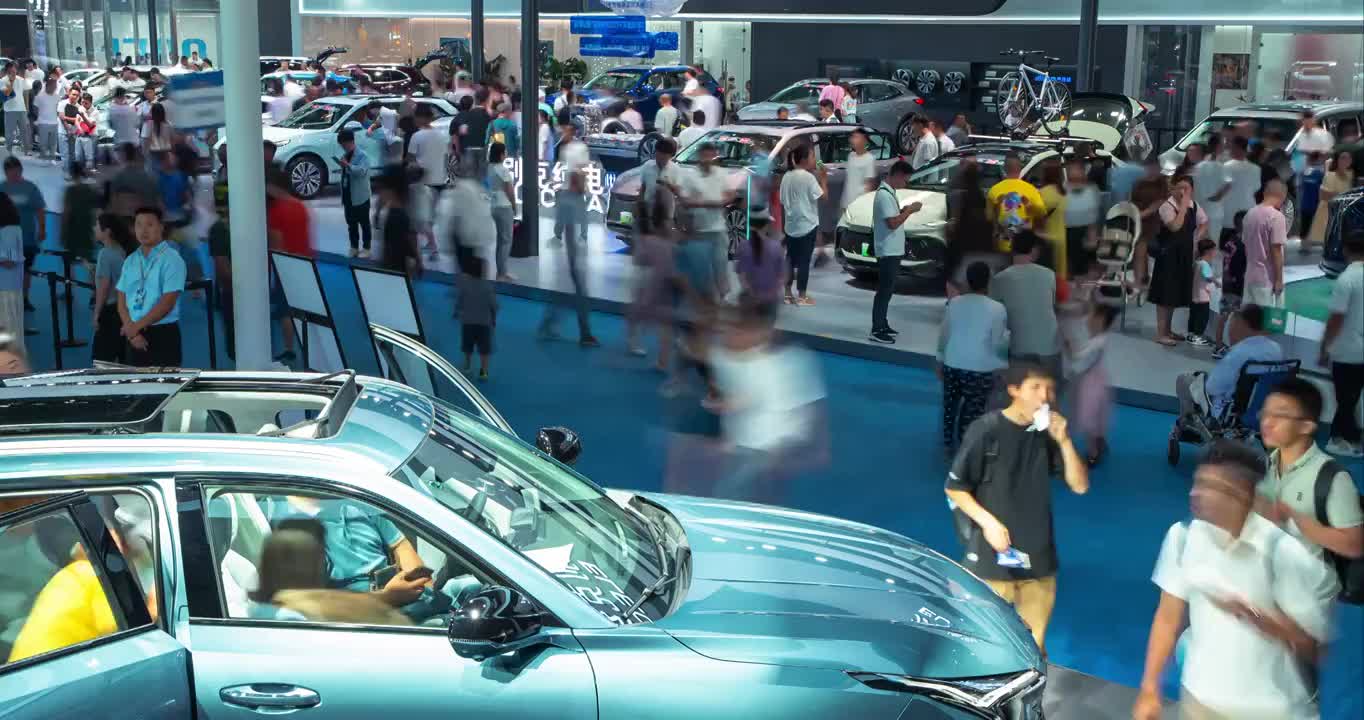 成都西部博览城汽车展延时视频视频下载