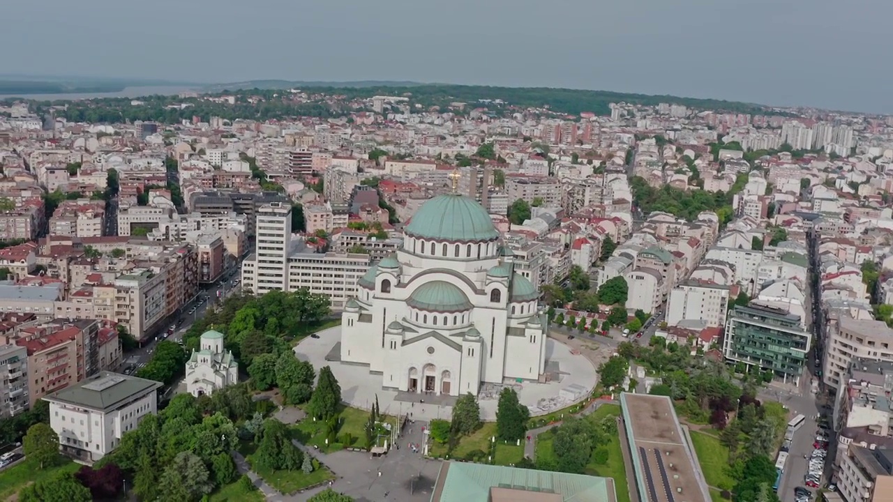圣萨瓦大教堂，贝尔格莱德的教堂，东正教教堂，世界著名建筑视频下载