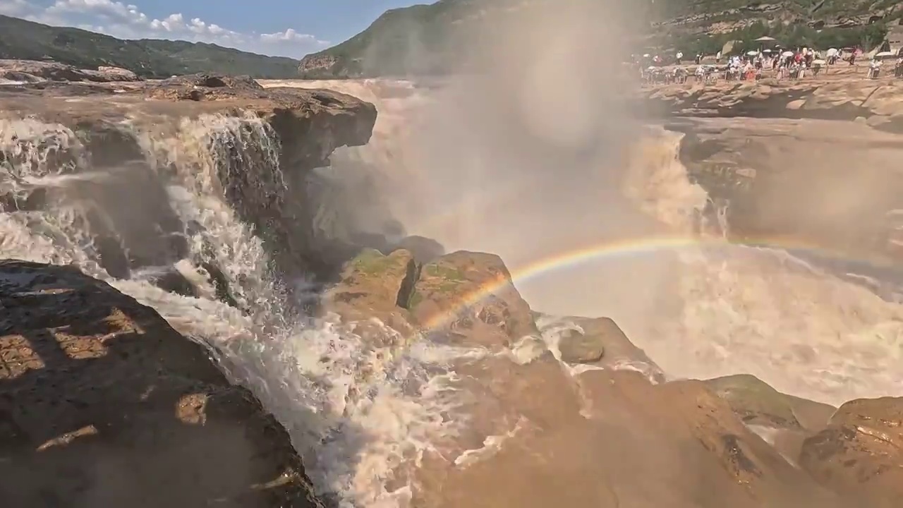 黄河壶口瀑布，壮观的黄河，充满气势，陕西壶口瀑布视频下载