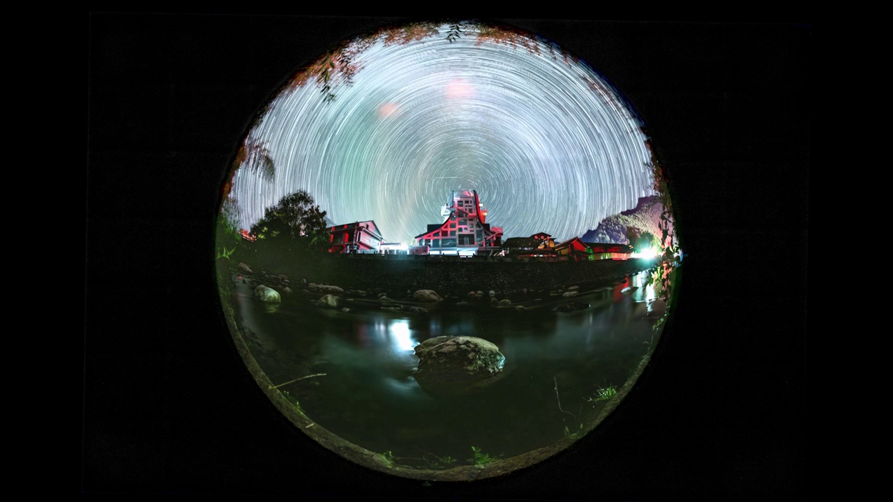 星空延时：陕西汉中市留坝县乡村天文台-鱼眼镜头效果与星轨视频下载