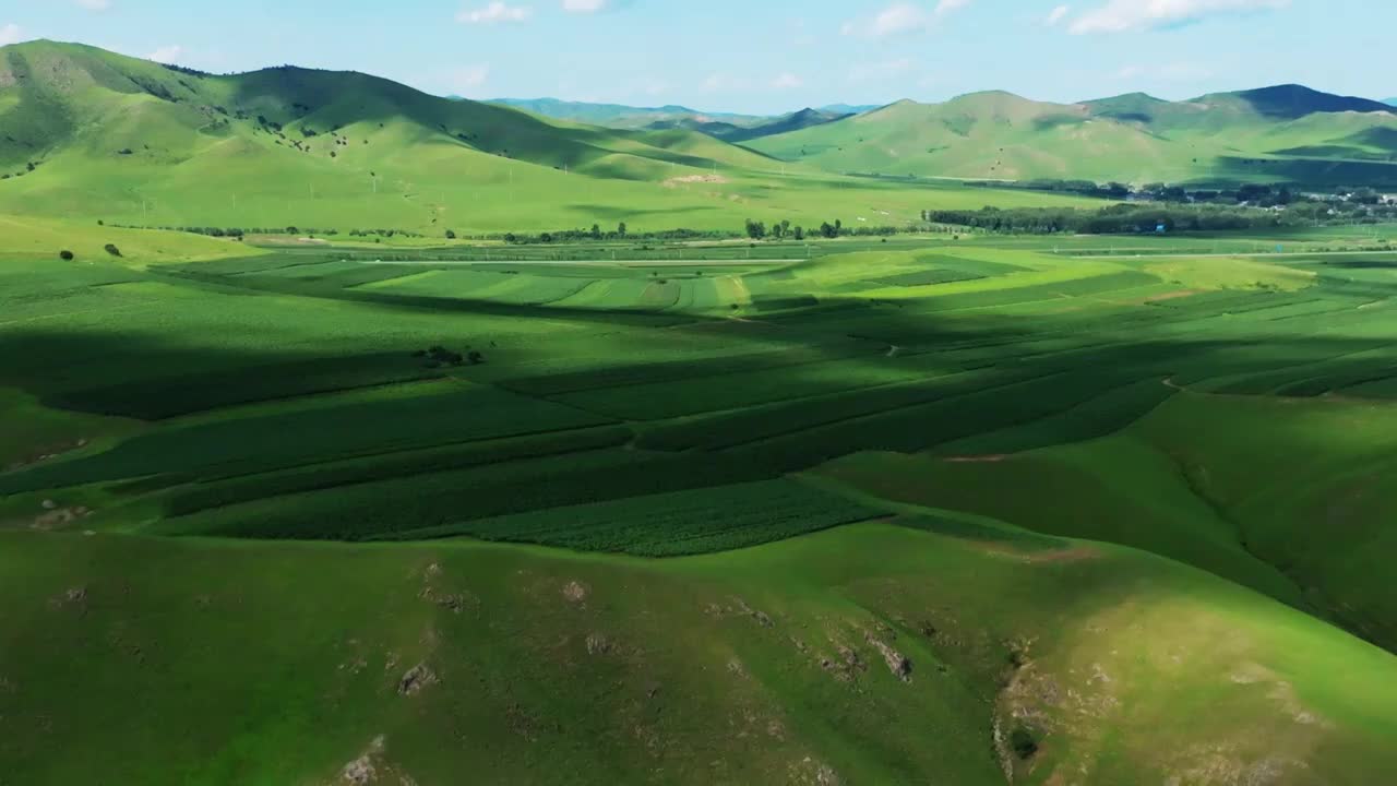 内蒙古大草原上的农业视频下载