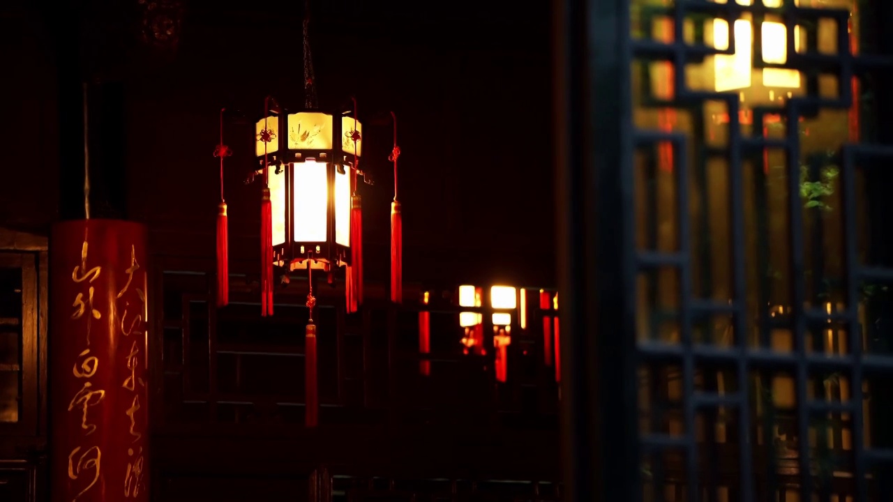 雨中南京瞻园 白天夜景 中国文化 传统 中式建筑 园林 公园 下雨 雨滴视频素材