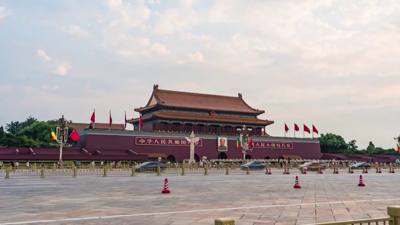 8K北京天安门广场全景眺望国贸延时视频素材