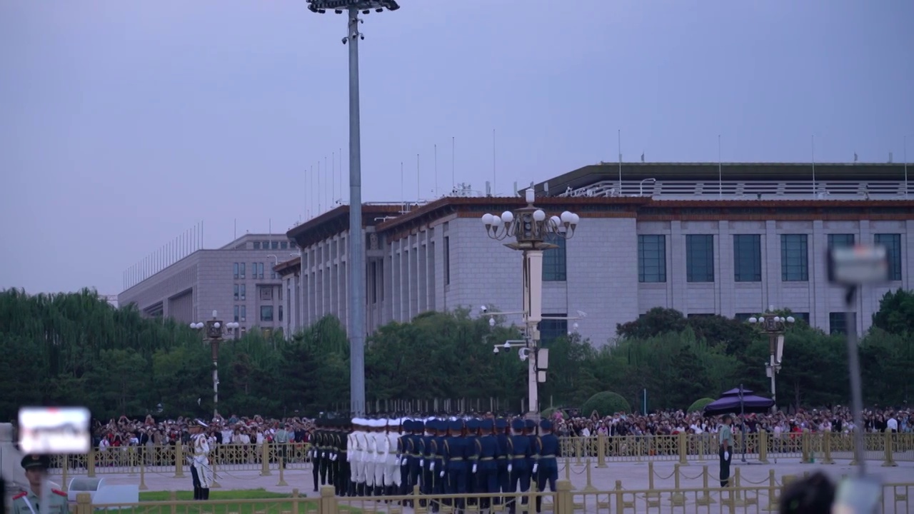 4K北京天安门广场升旗仪式仪仗队实拍视频视频素材