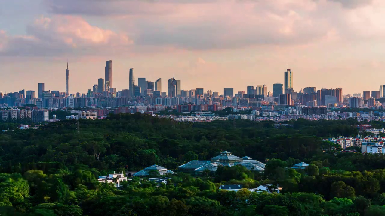 8K实拍广州华南植物园日转夜视频素材