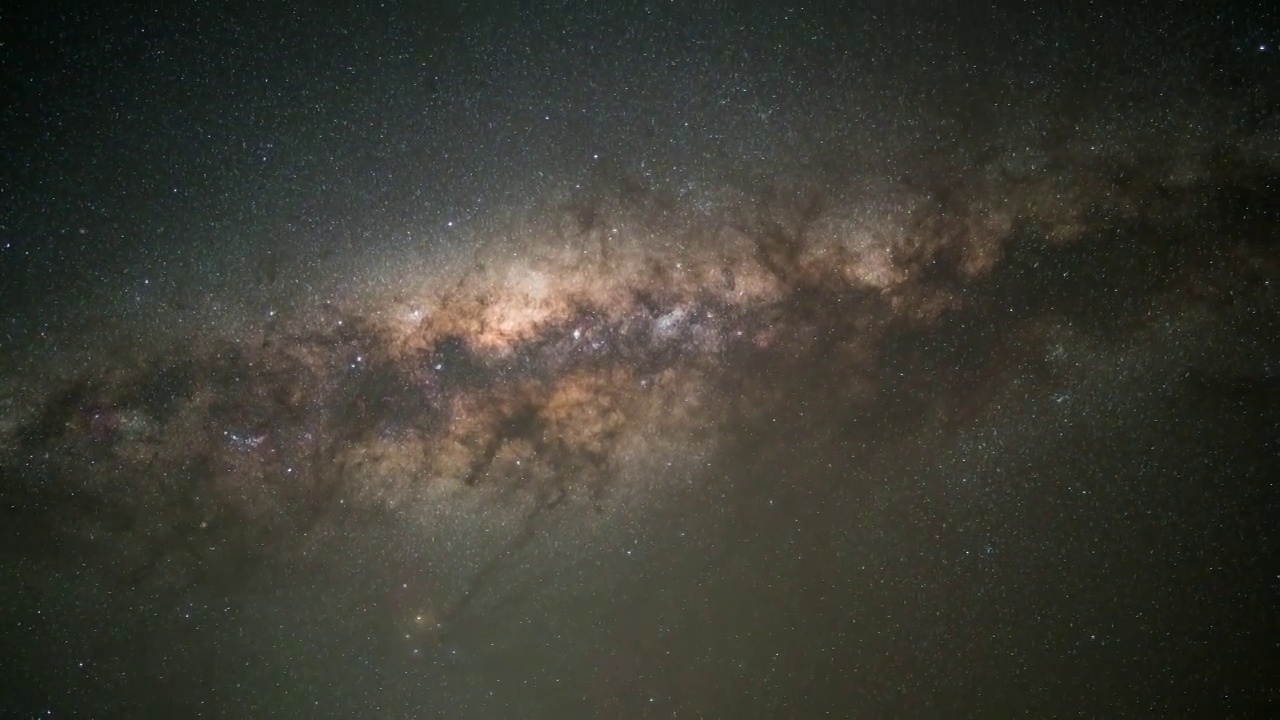 南半球的春季银河延时摄影视频素材