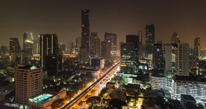 泰国曼谷城市日出延时视频视频下载