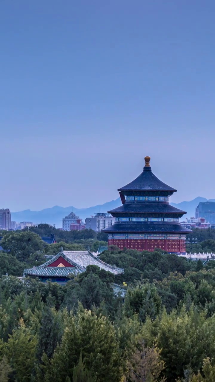 北京天坛祈年殿风景视频下载