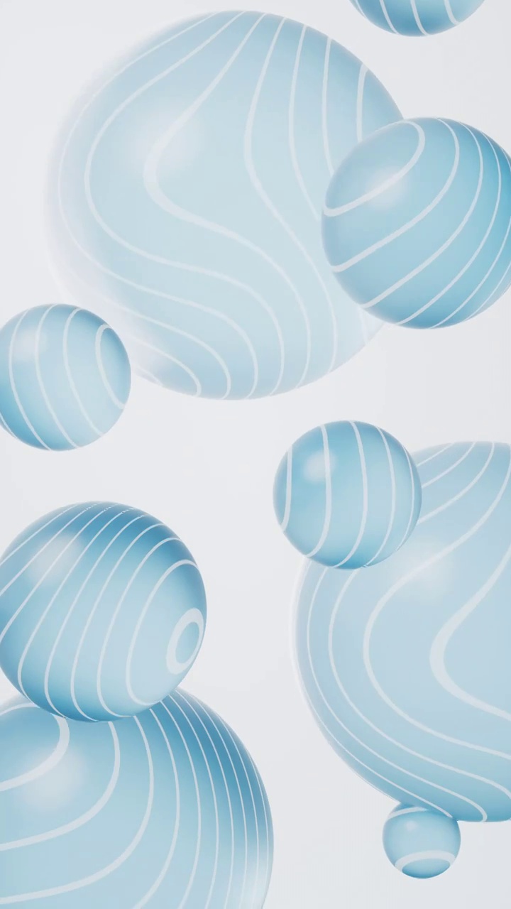 透明球体玻璃背景3D渲染视频下载