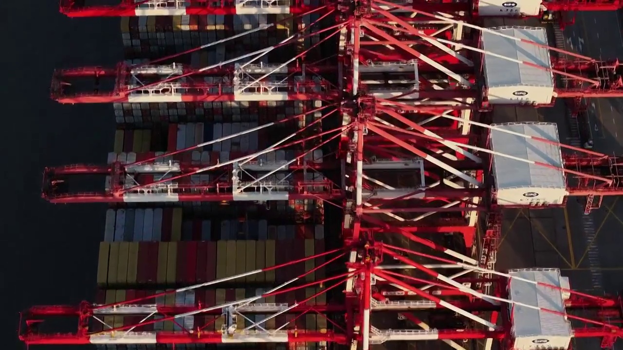 上海洋山港集装箱码头视频下载