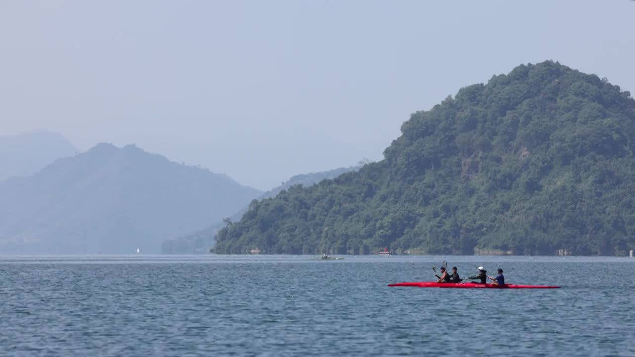 水上运动皮划艇视频素材