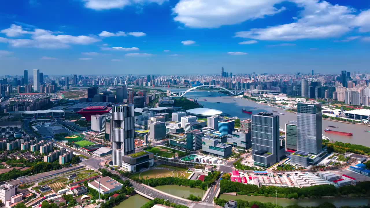 上海市世博园城市环境视频下载