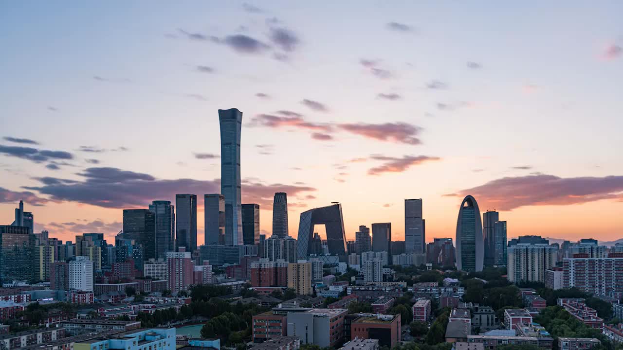 北京国贸城市夜景延时视频下载