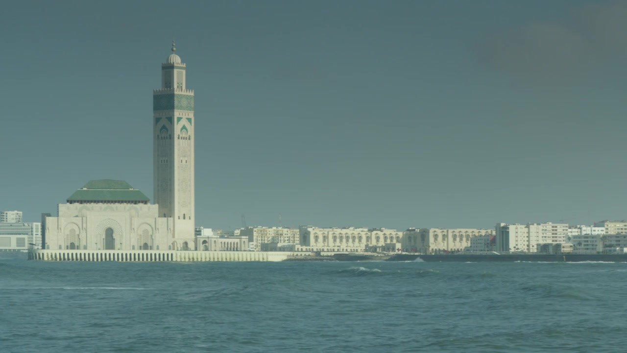 摩洛哥卡萨布兰卡清真寺视频下载