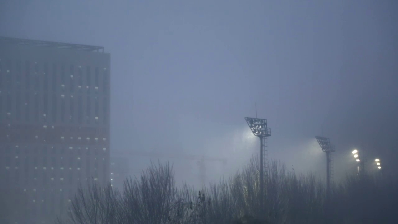 哈尔滨 暴雪 下雪 夜景视频下载