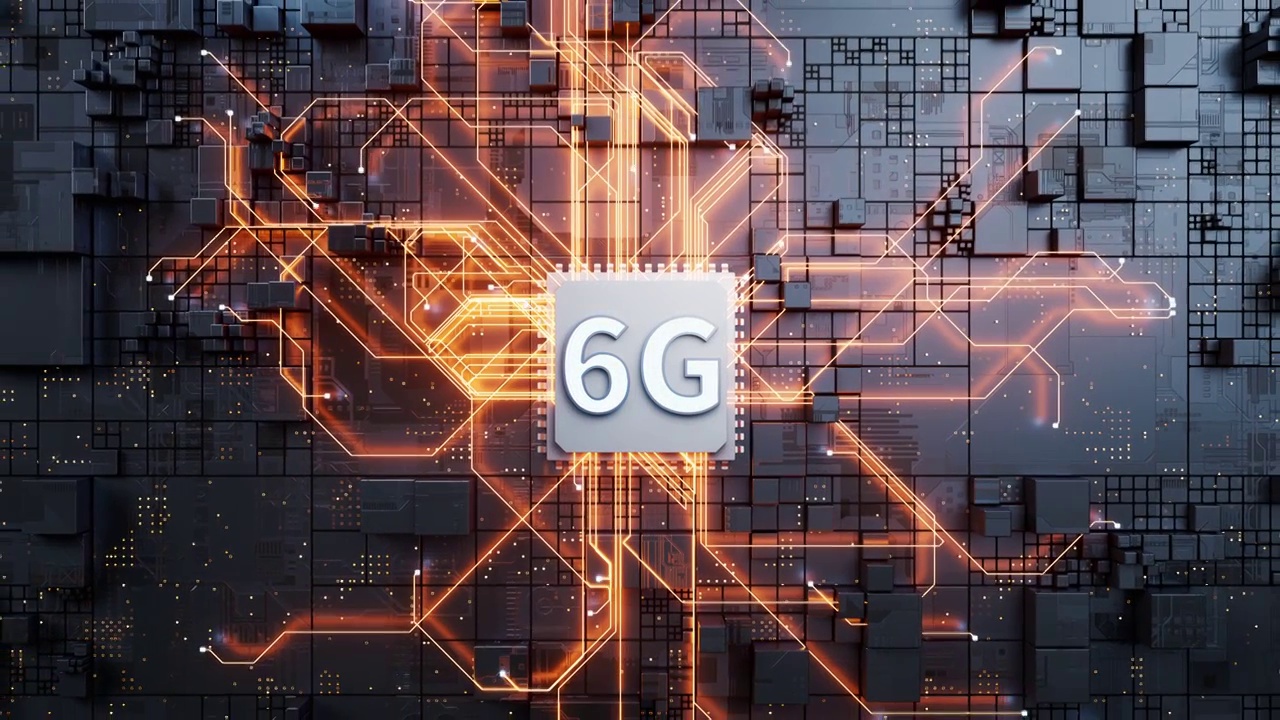 6G网络通信概念3D渲染视频下载