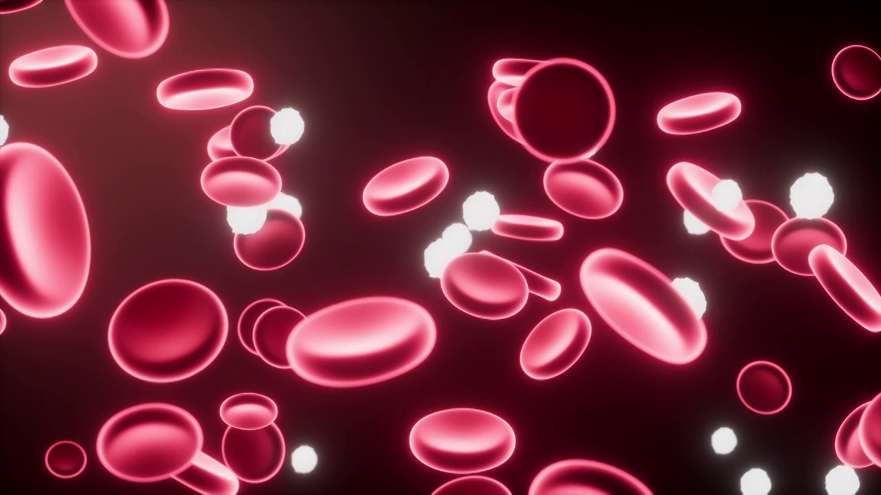 血管中的红细胞与白细胞动画视频下载