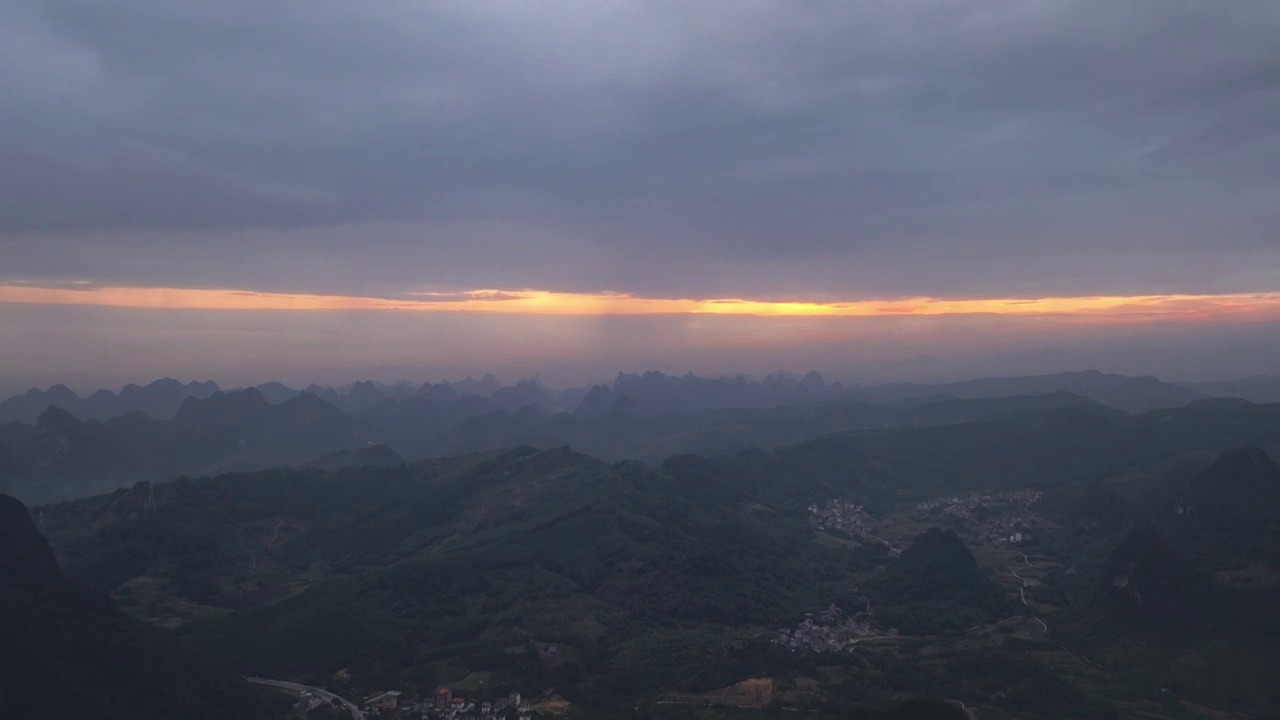 桂林山水日落延时风光视频素材