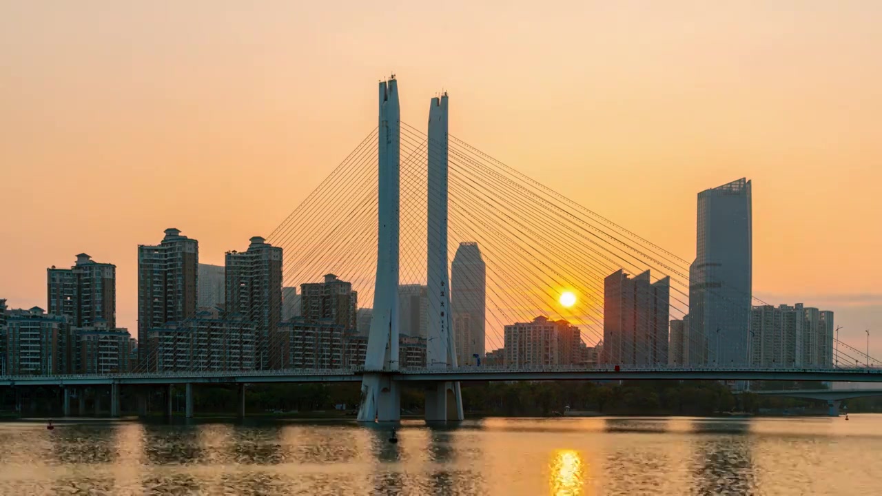 【4K超清】惠州合生大桥日出视频素材