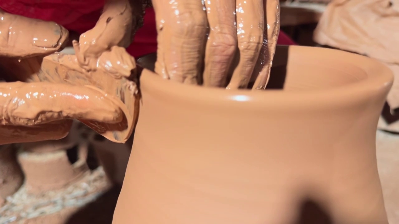非遗 传承 土陶  陶瓷 陶器 制作视频素材