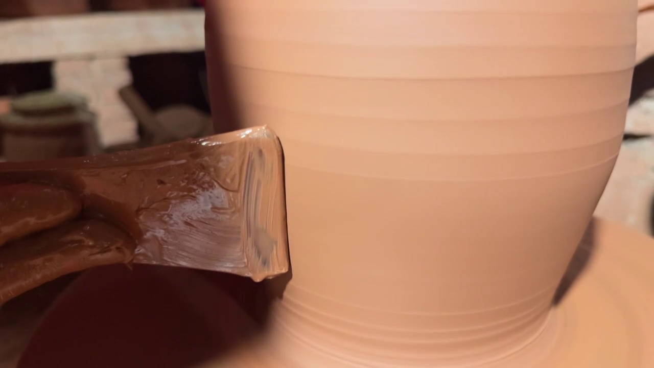 非遗 传承 土陶  陶瓷 陶器 制作视频素材