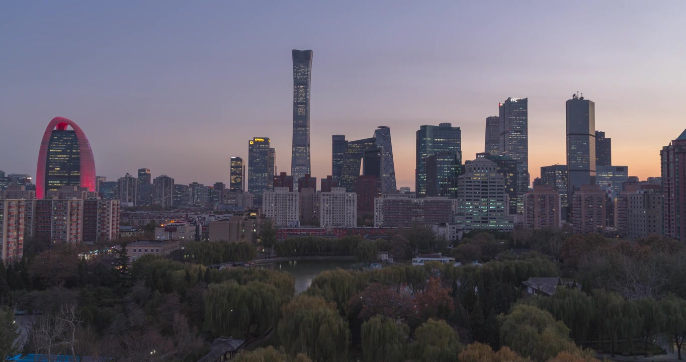 北京CBD夜景视频下载