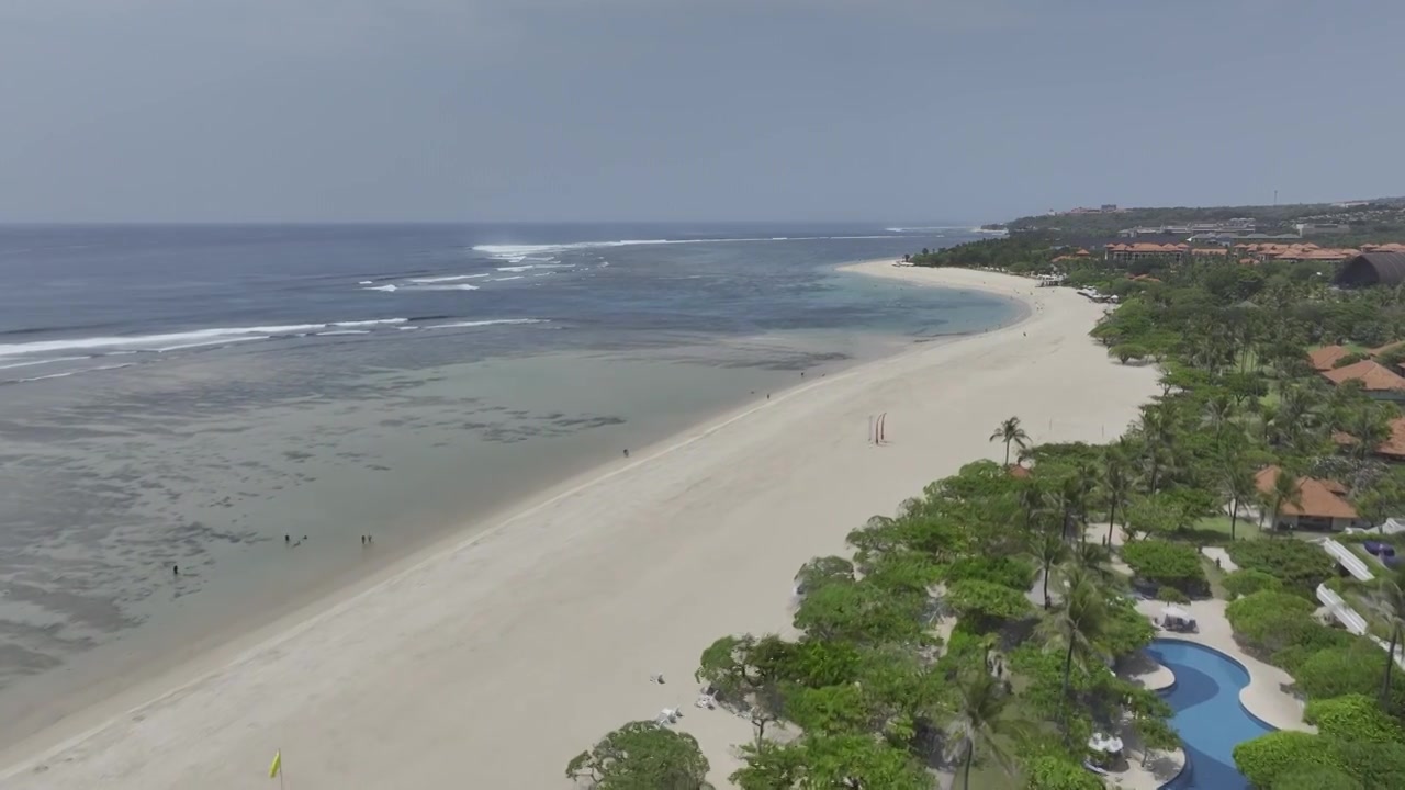 HDR印尼巴厘岛努沙杜瓦海滨度假村风光视频下载