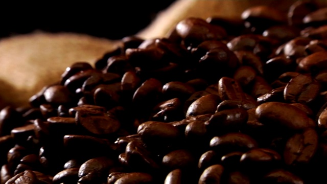 一袋咖啡豆视频素材