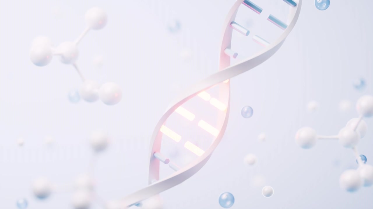 DNA与生物科技概念3D渲染视频素材