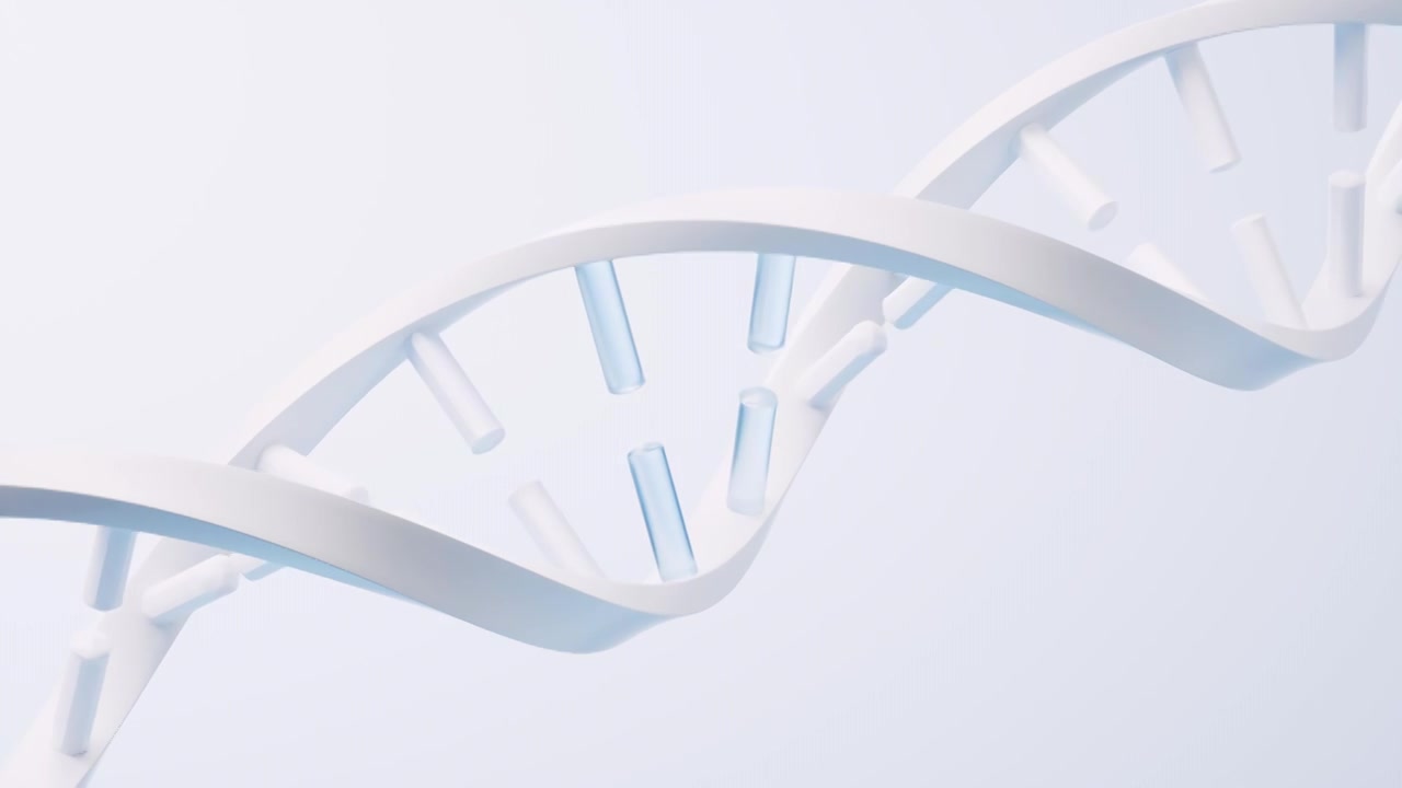 DNA与生物科技概念循环动画3D渲染视频下载