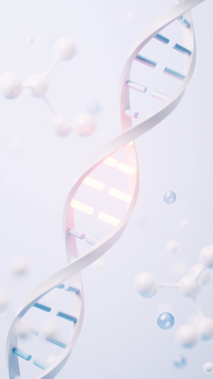 DNA与生物科技概念3D渲染视频下载