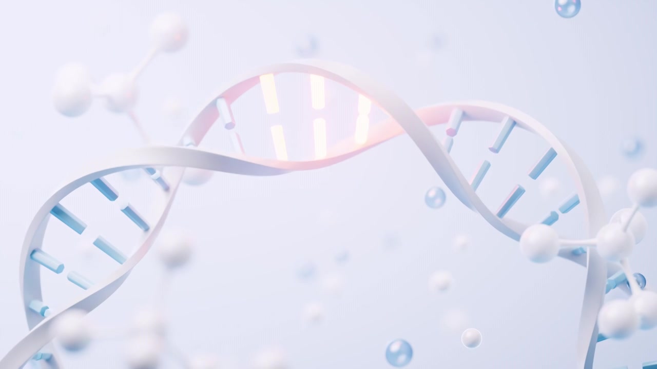DNA与生物科技概念3D渲染视频下载