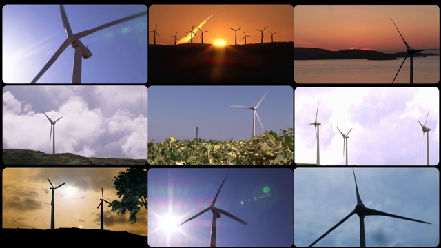 风力涡轮机视频片段特效视频素材