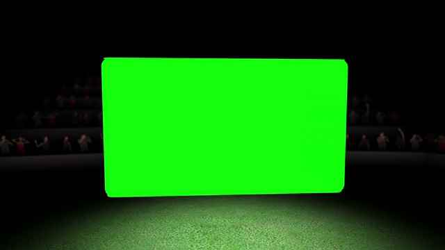黑色屏幕上的绿色屏幕动画特效视频素材