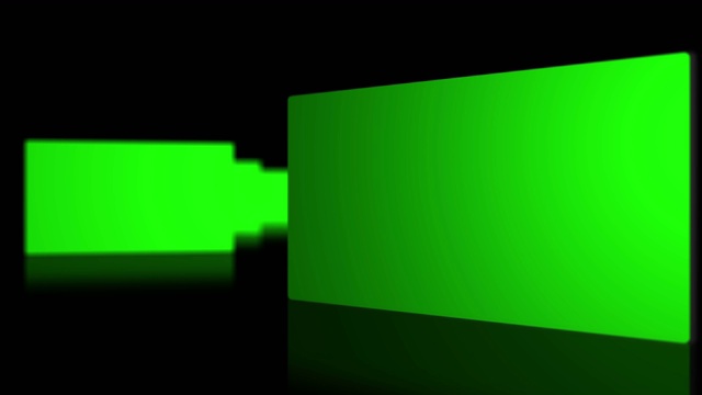 黑色背景上的绿色屏幕动画特效视频素材