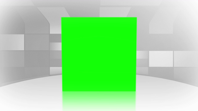 绿色屏幕在白色表面上弹跳白色背景视频素材