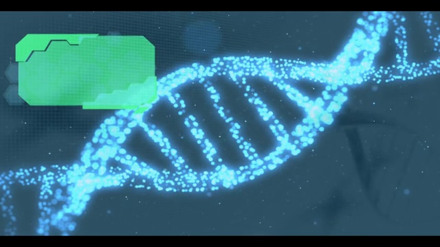 色度键出现在DNA螺旋背景上视频素材