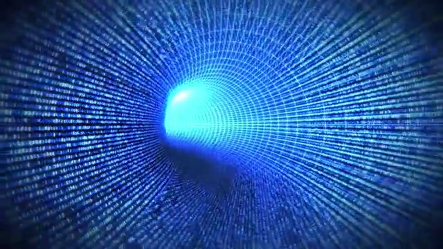 蓝光隧道的背景视频素材