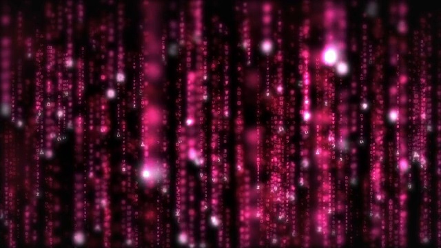 紫色模糊的数字代码动画特效视频素材