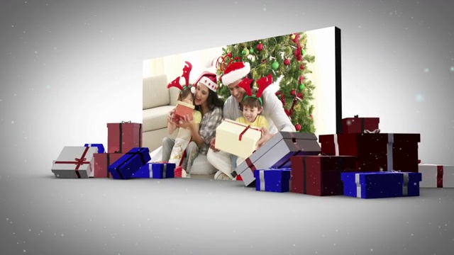 圣诞礼物播放视频动画特效视频下载