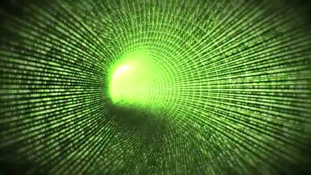 隧道背景的绿光视频素材