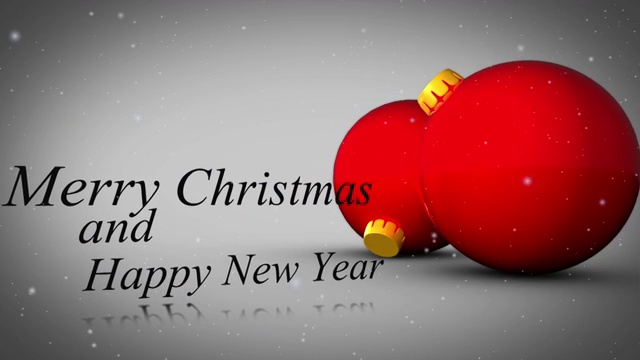 圣诞装饰球圣诞快乐动画特效视频下载