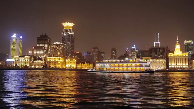 中国上海外滩夜景视频素材