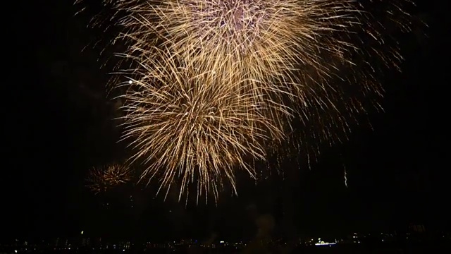 Tokyo Bay Grand Fireworks Festival,Tokyo,Japan视频素材
